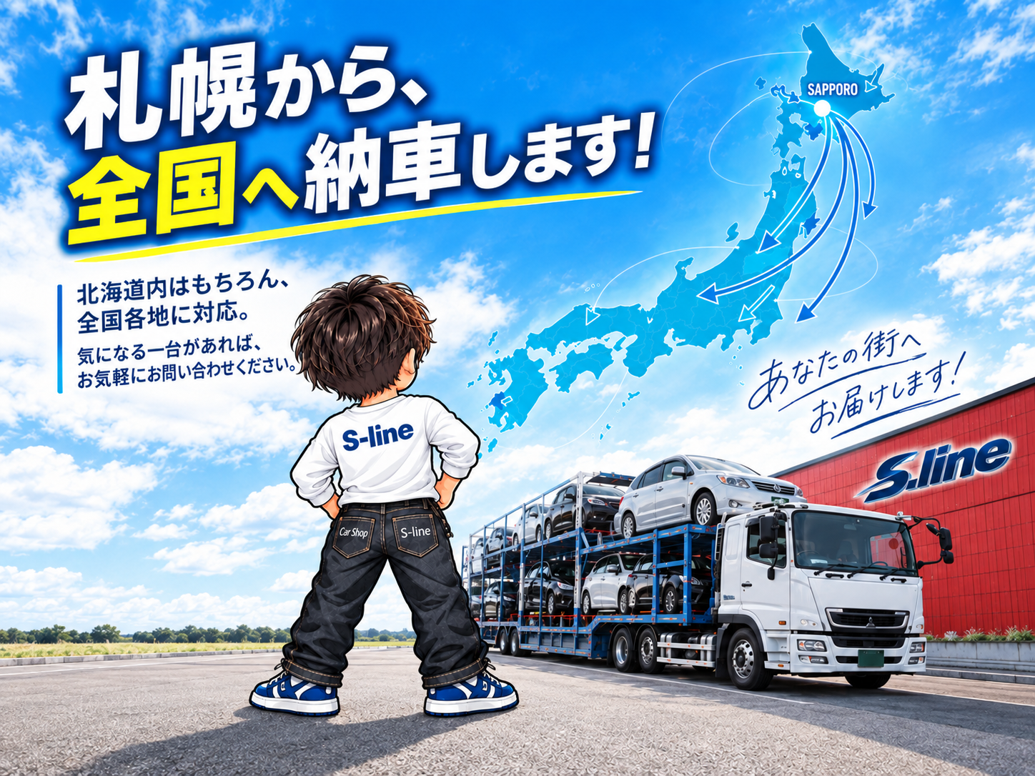 札幌から全国へ納車